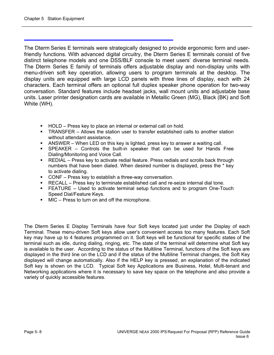 Dterm series e (multi-line digital terminals) | NEC UNIVERGE NEAX 2000 IPS User Manual | Page 94 / 389