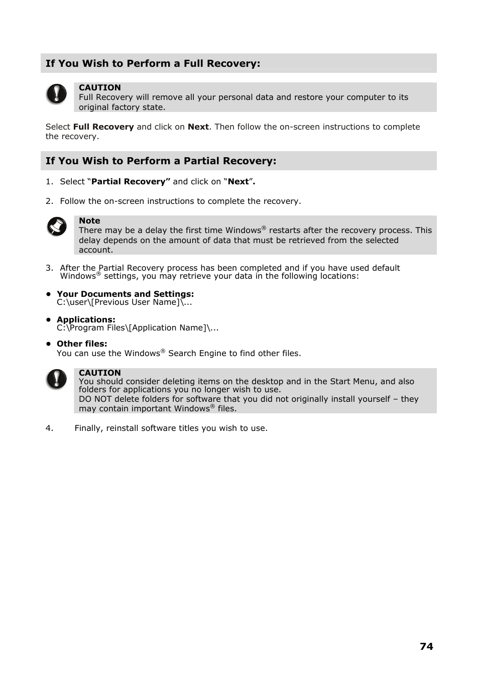 NEC VERSA P8510 User Manual | Page 74 / 94