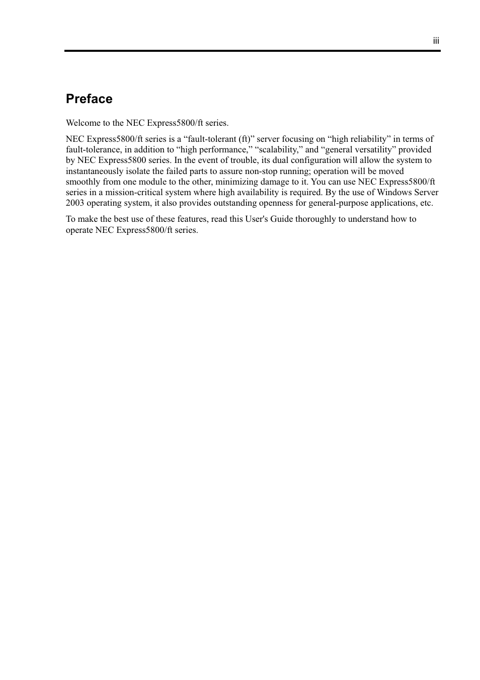 Preface | NEC EXPRESS5800 N8800-099F User Manual | Page 13 / 136