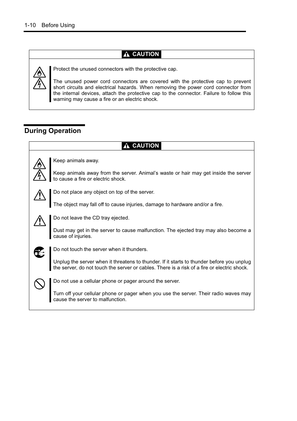 During operation | NEC EXPRESS5800 N8800-099F User Manual | Page 28 / 136