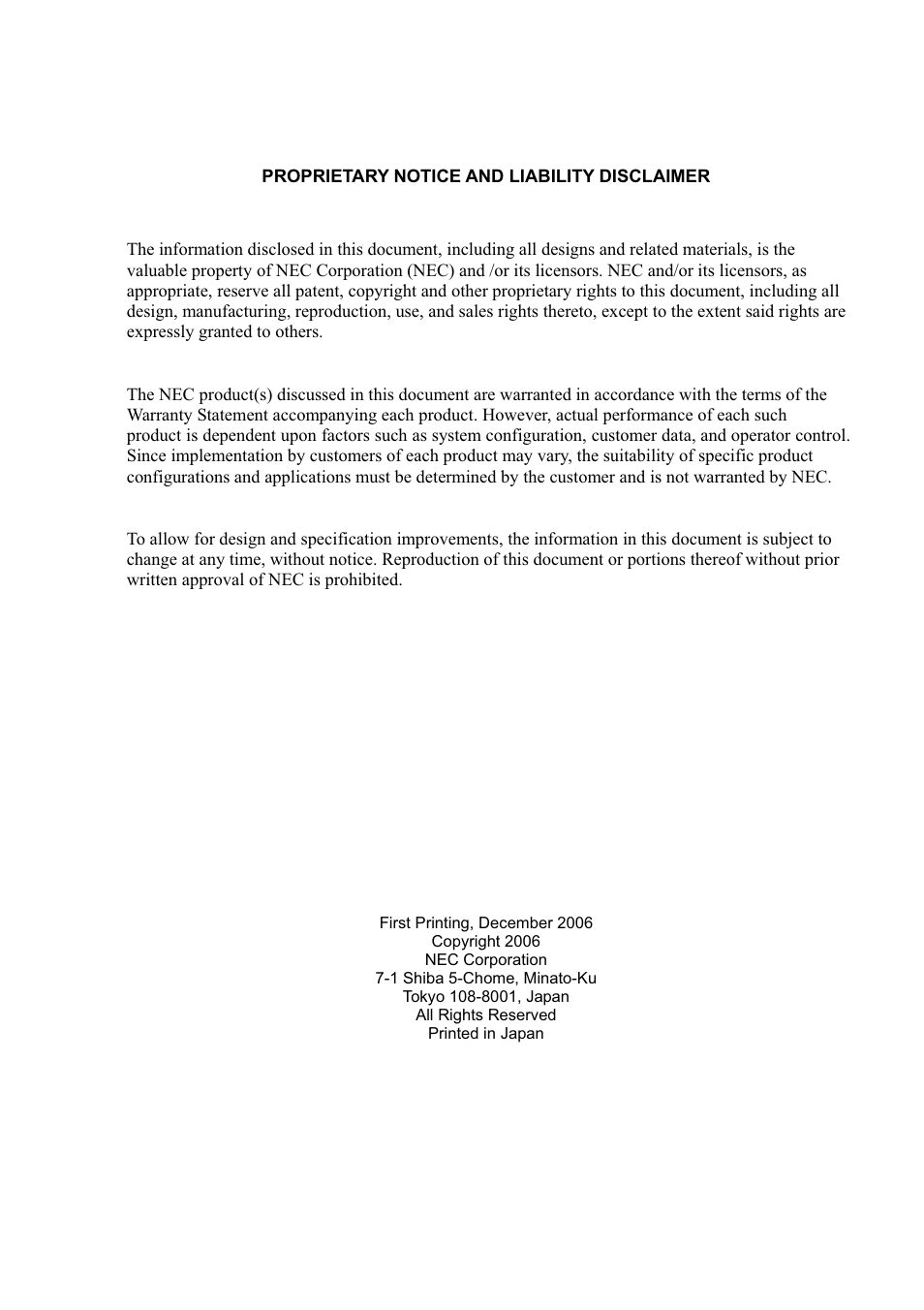 NEC EXPRESS5800 N8800-099F User Manual | Page 3 / 136