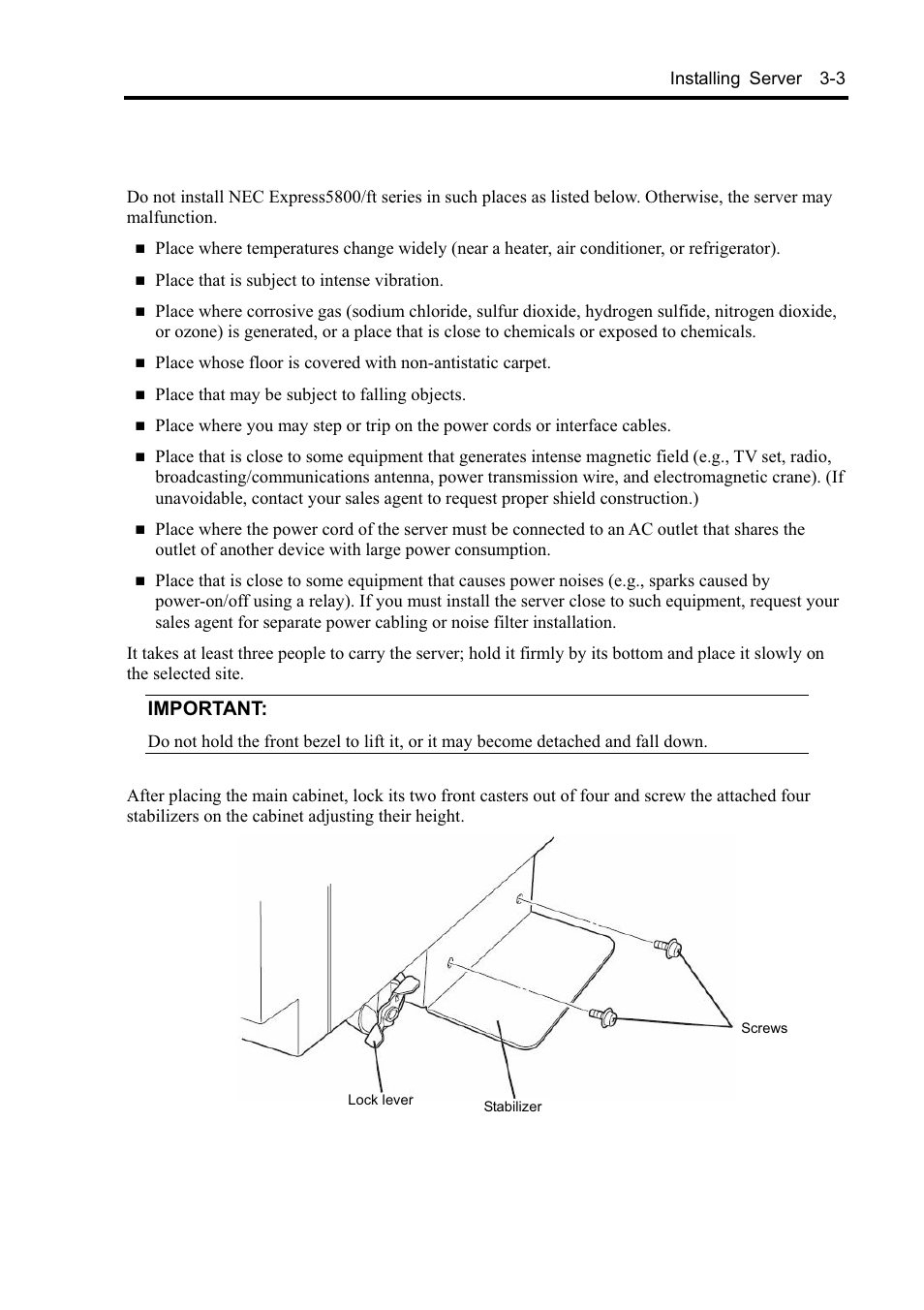 Important | NEC EXPRESS5800 N8800-099F User Manual | Page 45 / 136