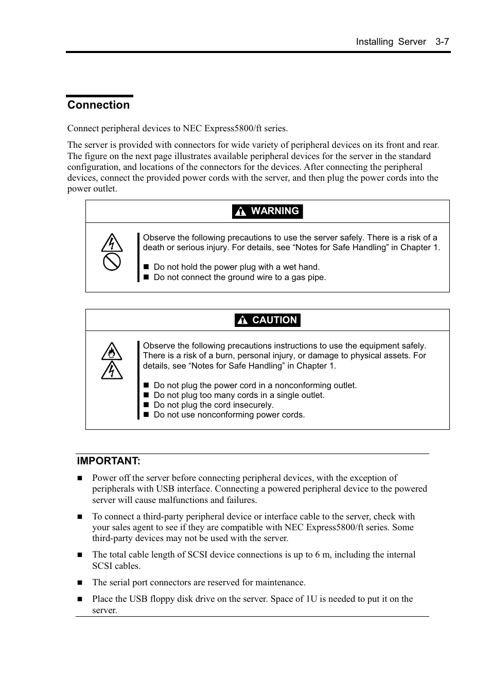 Connection | NEC EXPRESS5800 N8800-099F User Manual | Page 49 / 136