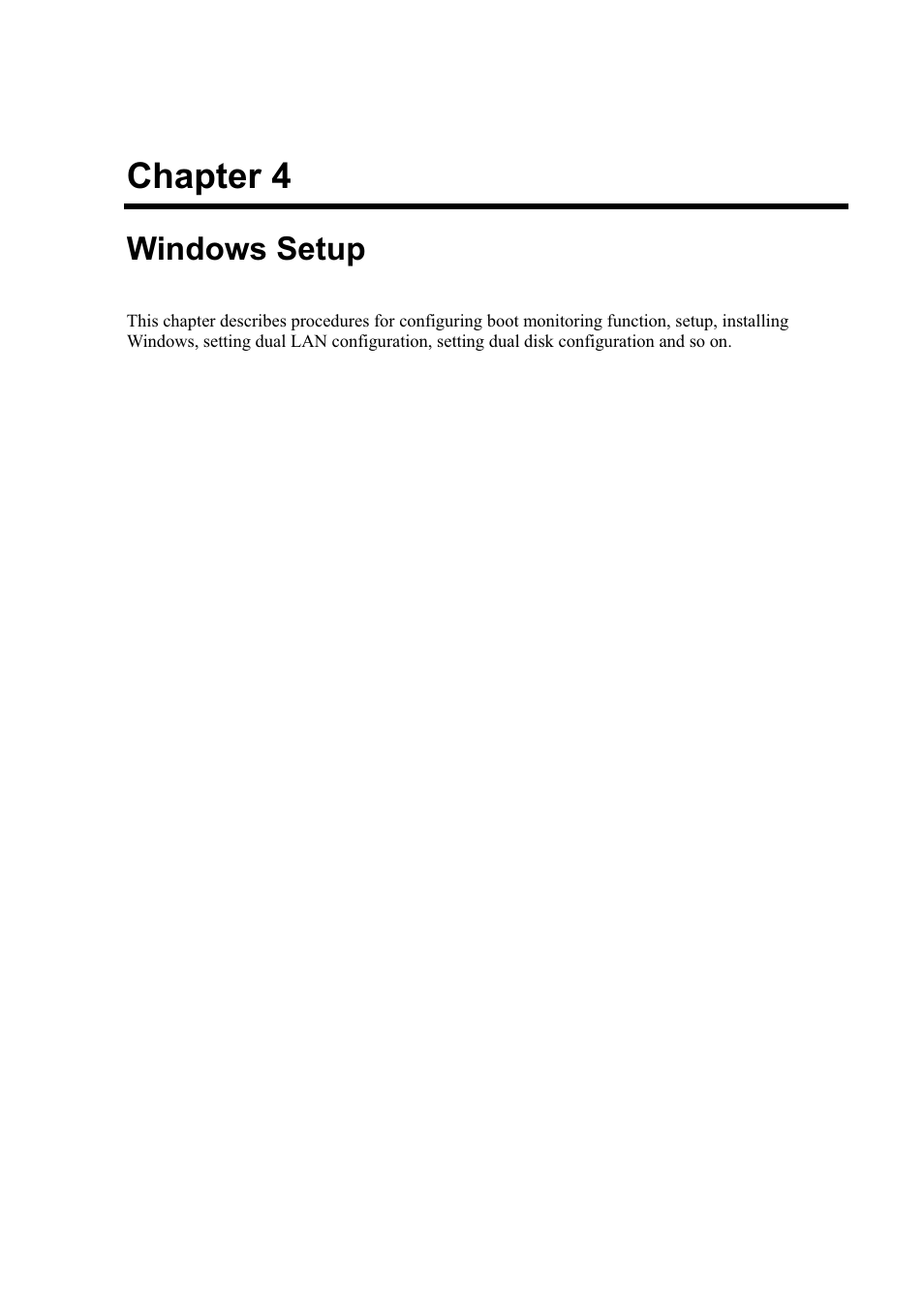 Chapter 4, Windows setup | NEC EXPRESS5800 N8800-099F User Manual | Page 53 / 136