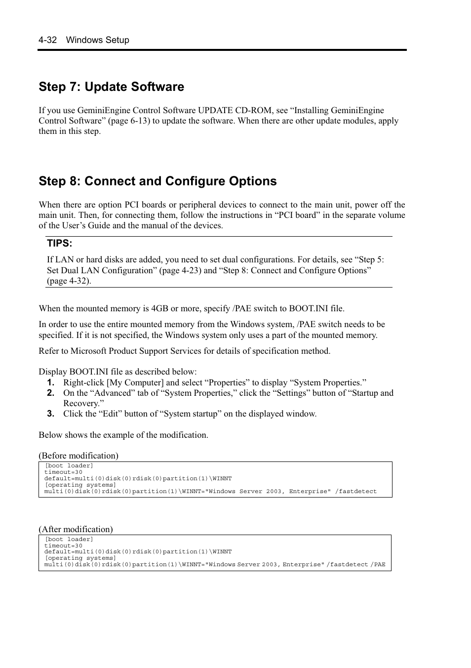 Step 7: update software, Step 8: connect and configure options | NEC EXPRESS5800 N8800-099F User Manual | Page 84 / 136
