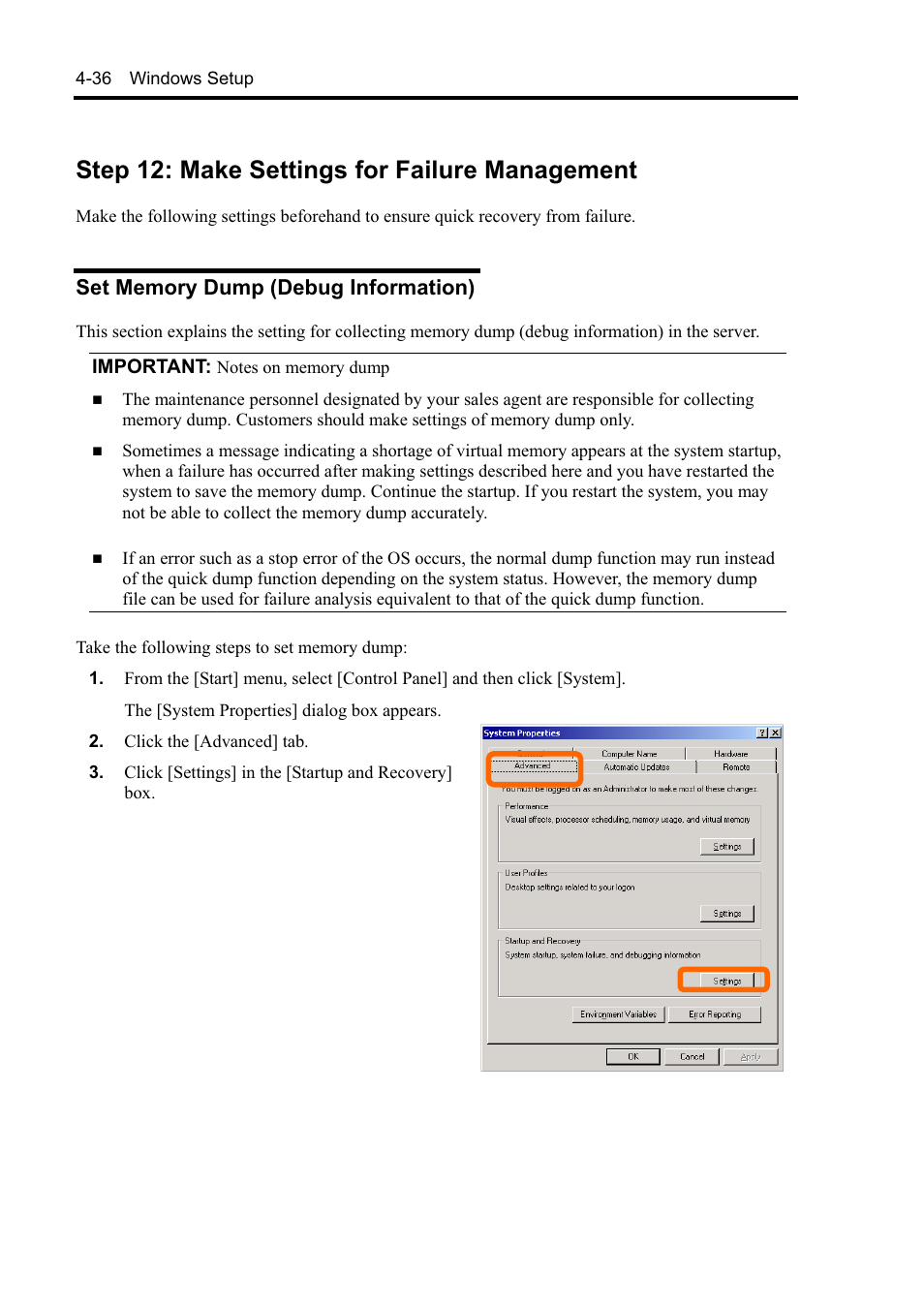 Step 12: make settings for failure management | NEC EXPRESS5800 N8800-099F User Manual | Page 88 / 136