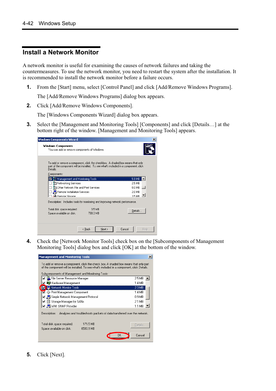 Install a network monitor | NEC EXPRESS5800 N8800-099F User Manual | Page 94 / 136