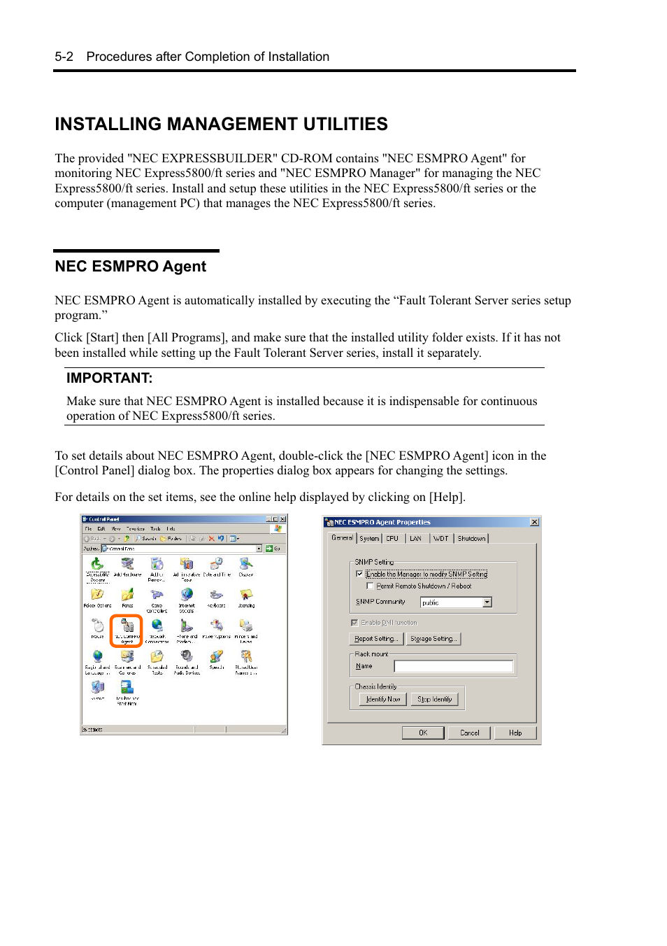 Installing management utilities | NEC EXPRESS5800 N8800-099F User Manual | Page 98 / 136