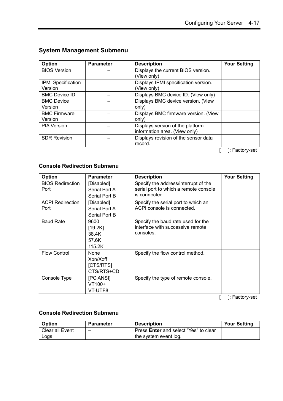 System management submenu | NEC Express5800/120Rh-2 N8100-1126F User Manual | Page 113 / 406