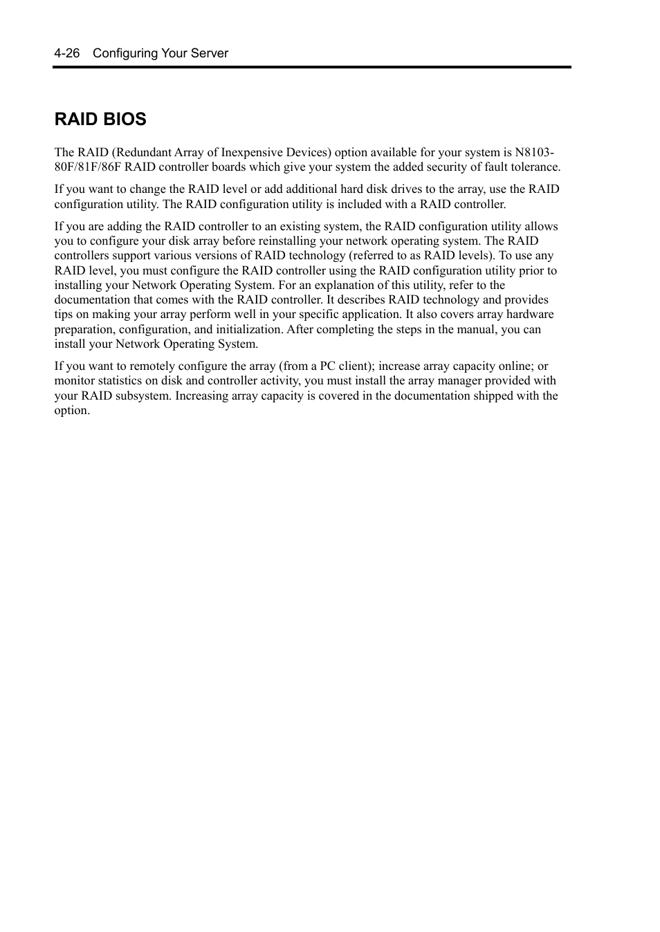 Raid bios | NEC Express5800/120Rh-2 N8100-1126F User Manual | Page 122 / 406