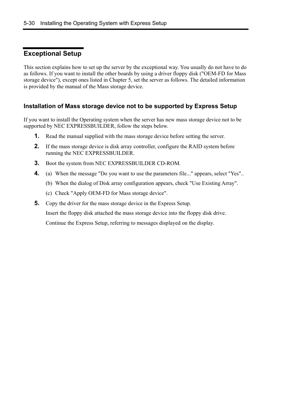 Exceptional setup | NEC Express5800/120Rh-2 N8100-1126F User Manual | Page 172 / 406