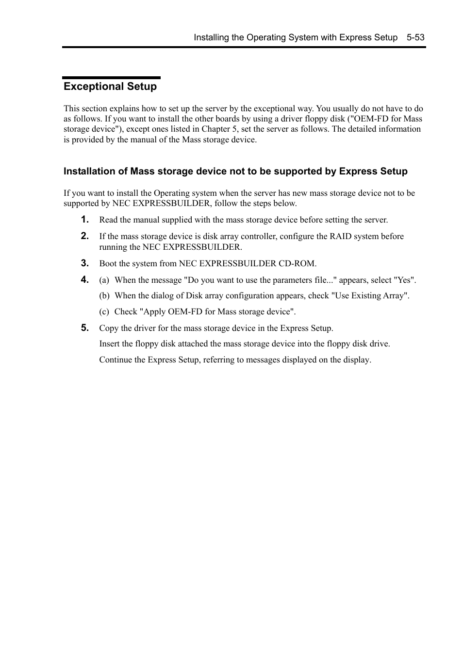 Exceptional setup | NEC Express5800/120Rh-2 N8100-1126F User Manual | Page 195 / 406