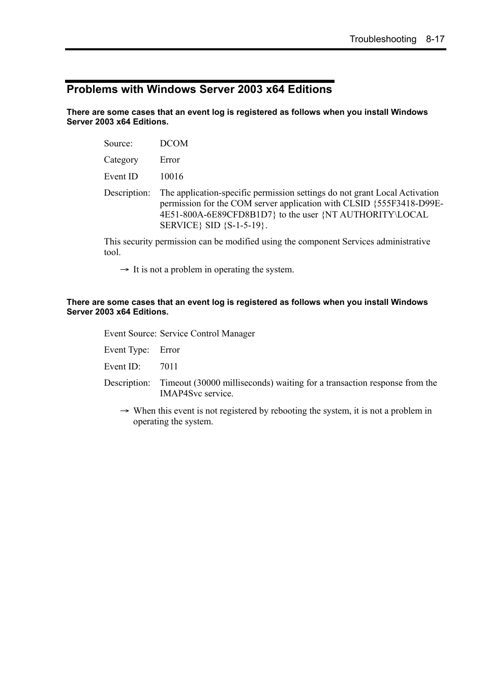 Problems with windows server 2003 x64 editions | NEC Express5800/120Rh-2 N8100-1126F User Manual | Page 253 / 406