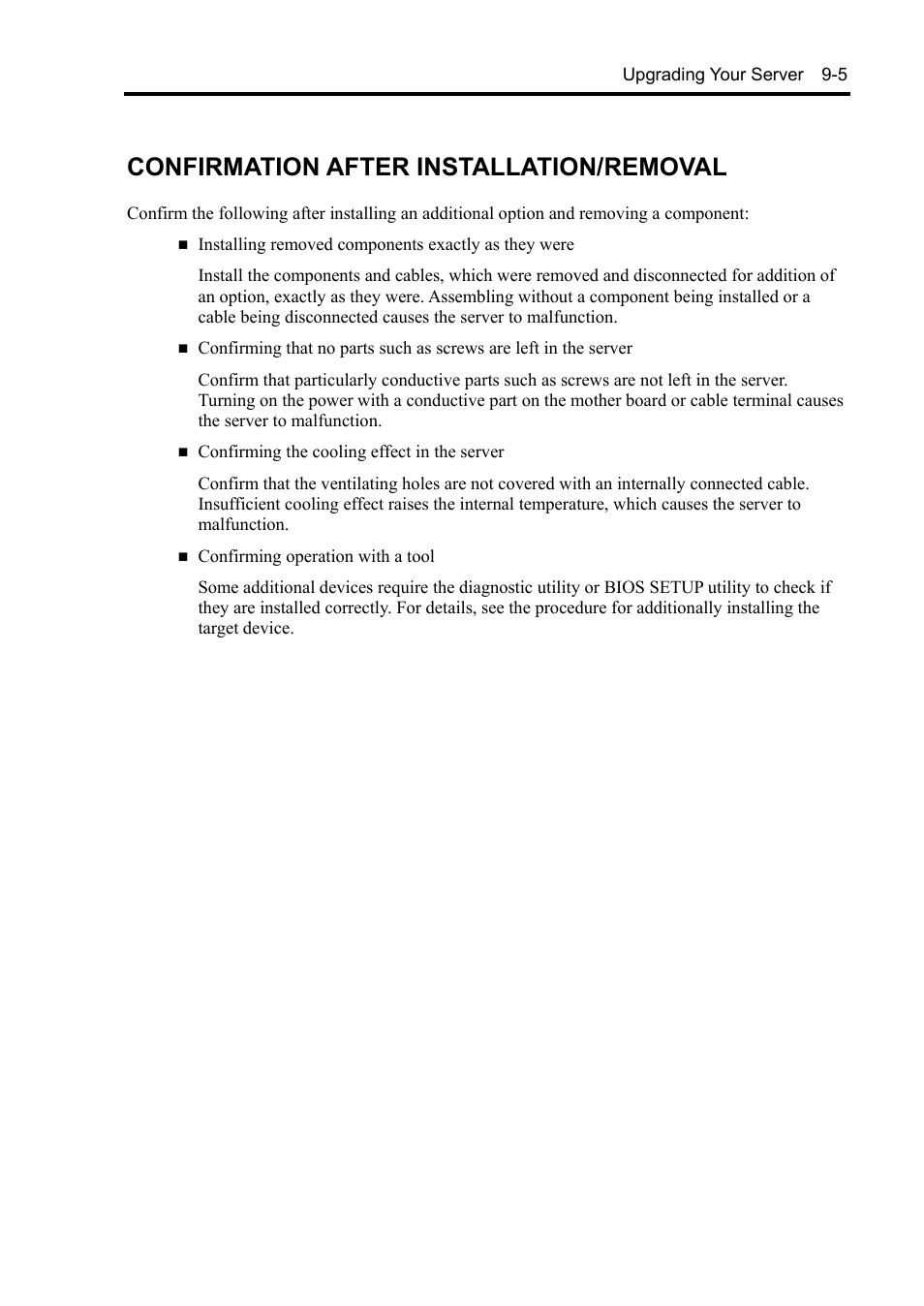 Confirmation after installation/removal | NEC Express5800/120Rh-2 N8100-1126F User Manual | Page 279 / 406