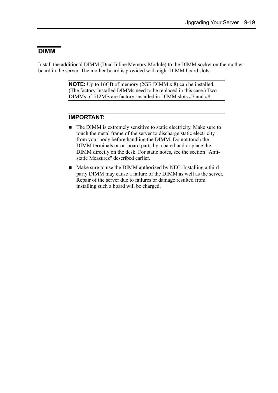 Dimm | NEC Express5800/120Rh-2 N8100-1126F User Manual | Page 293 / 406