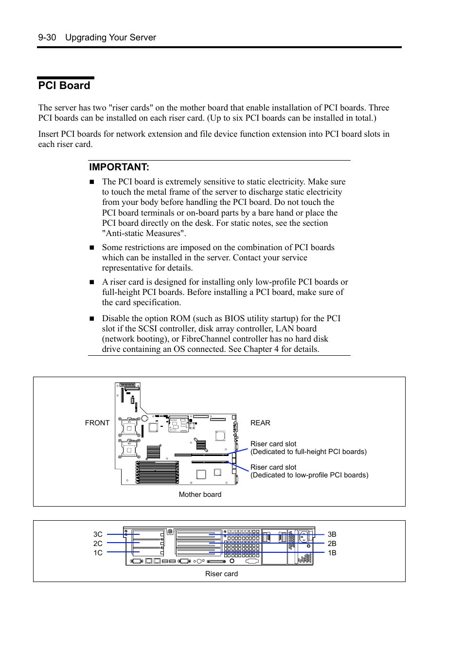 Pci board, Important | NEC Express5800/120Rh-2 N8100-1126F User Manual | Page 304 / 406