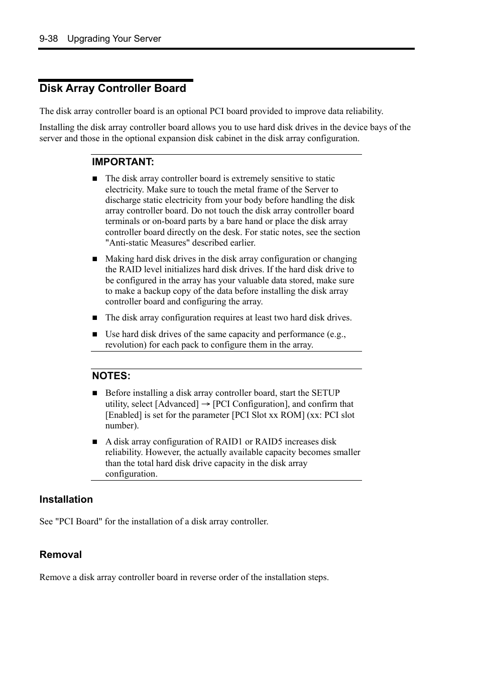 Disk array controller board | NEC Express5800/120Rh-2 N8100-1126F User Manual | Page 312 / 406