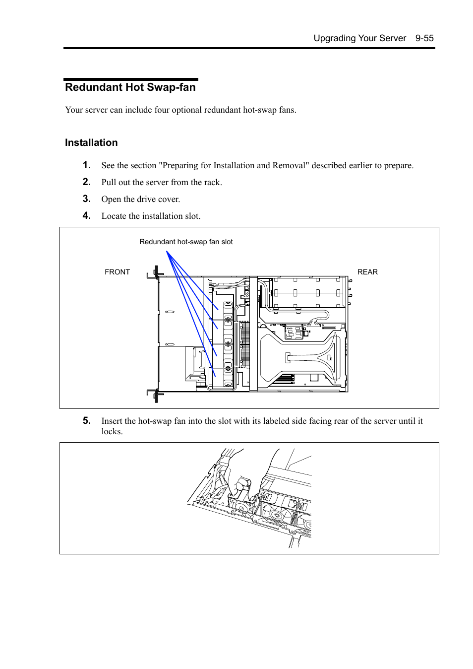 Redundant hot swap-fan | NEC Express5800/120Rh-2 N8100-1126F User Manual | Page 329 / 406