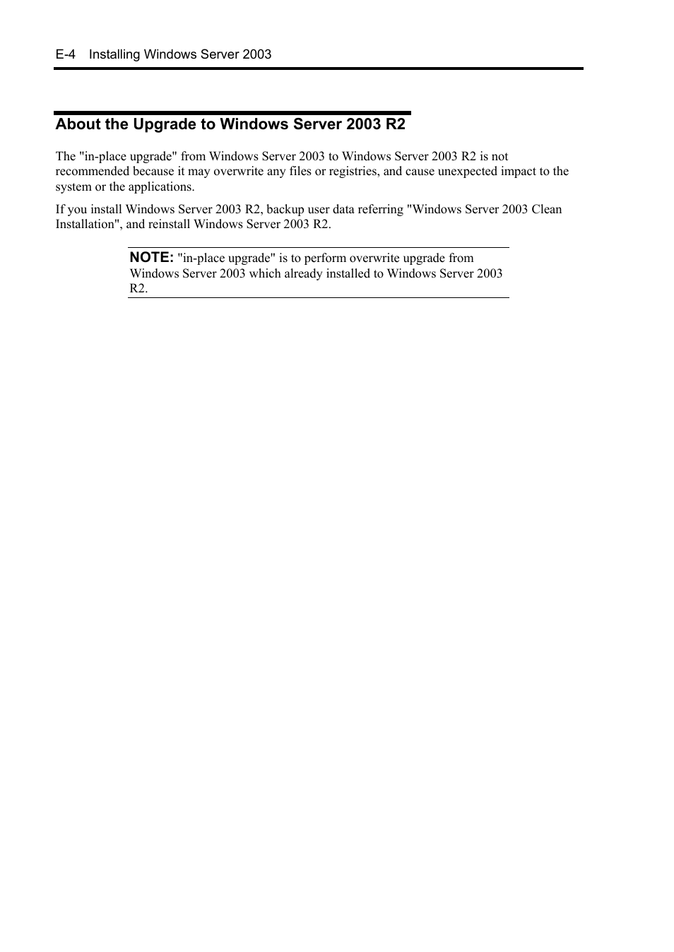 About the upgrade to windows server 2003 r2 | NEC Express5800/120Rh-2 N8100-1126F User Manual | Page 366 / 406