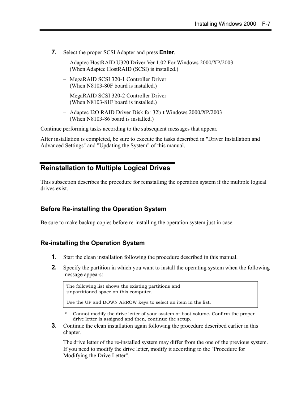 Reinstallation to multiple logical drives | NEC Express5800/120Rh-2 N8100-1126F User Manual | Page 393 / 406