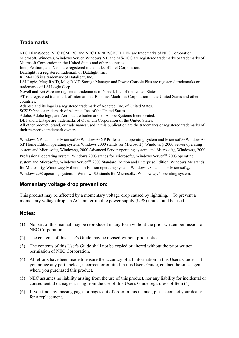 NEC Express5800/120Rh-2 N8100-1126F User Manual | Page 6 / 406