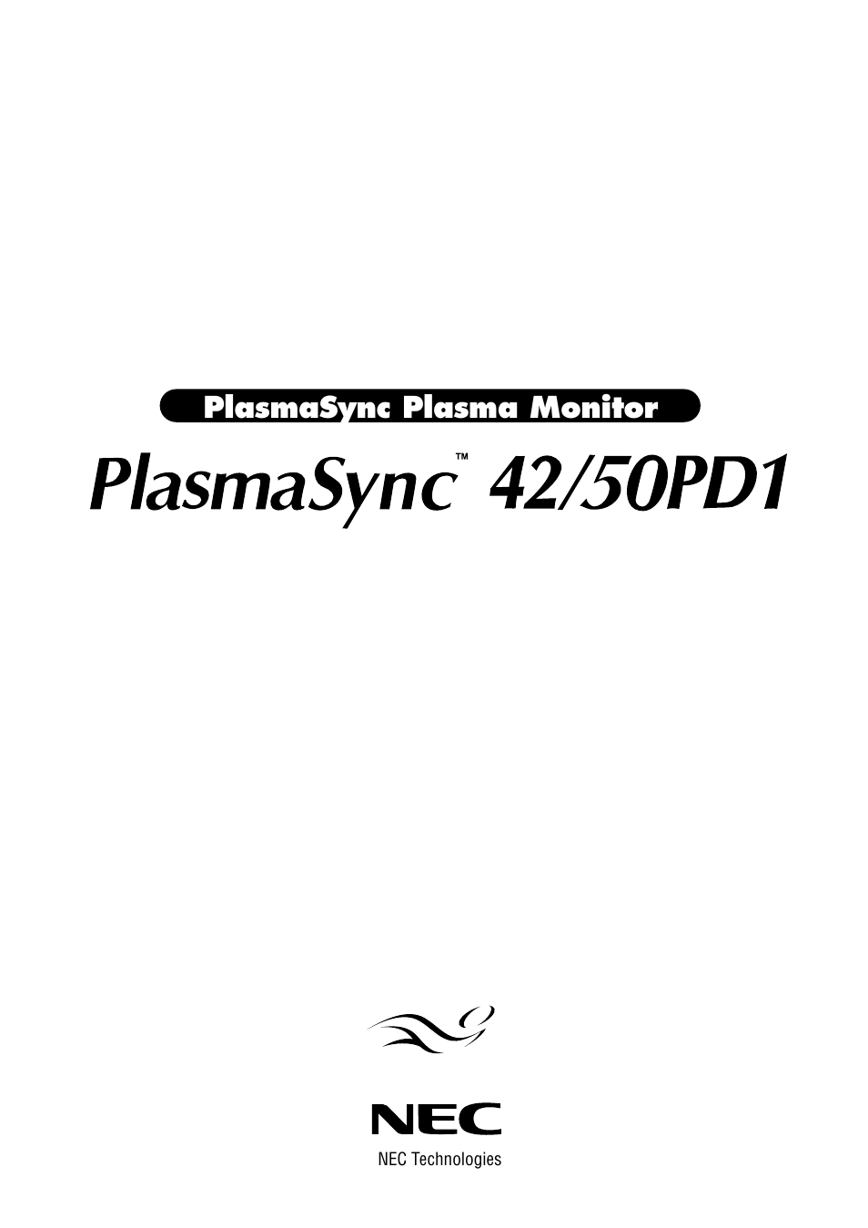 NEC 42/50PD1 User Manual | 64 pages