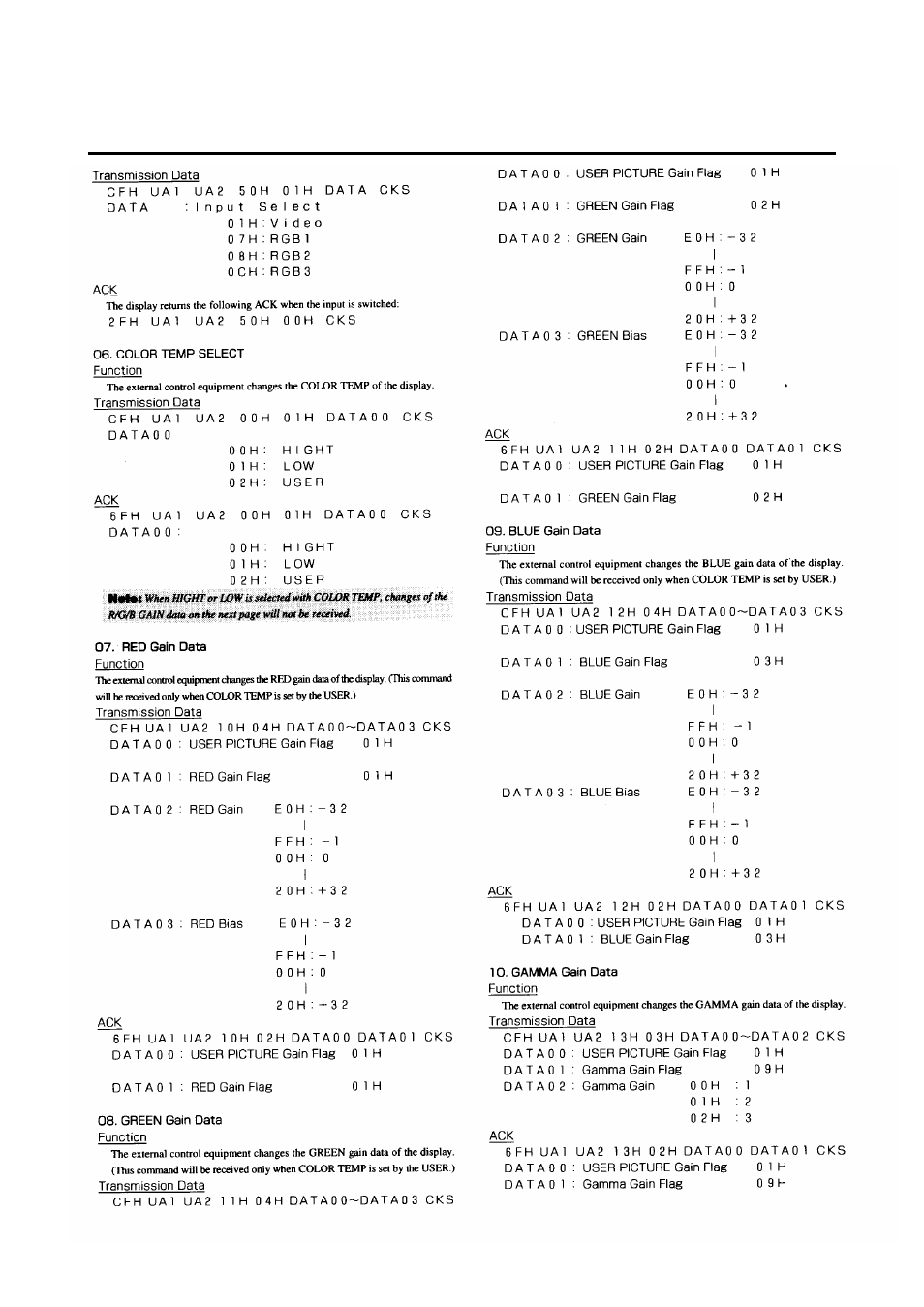 NEC 42/50PD1 User Manual | Page 55 / 64