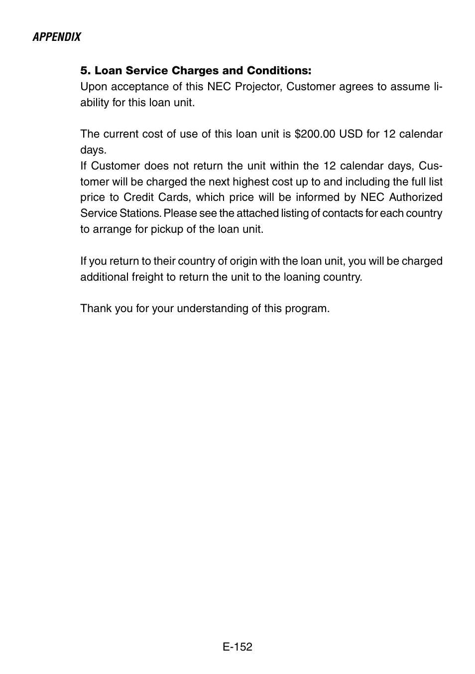 NEC LT240K User Manual | Page 152 / 152