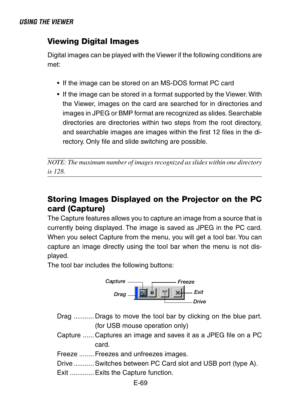 Viewing digital images | NEC LT240K User Manual | Page 69 / 152