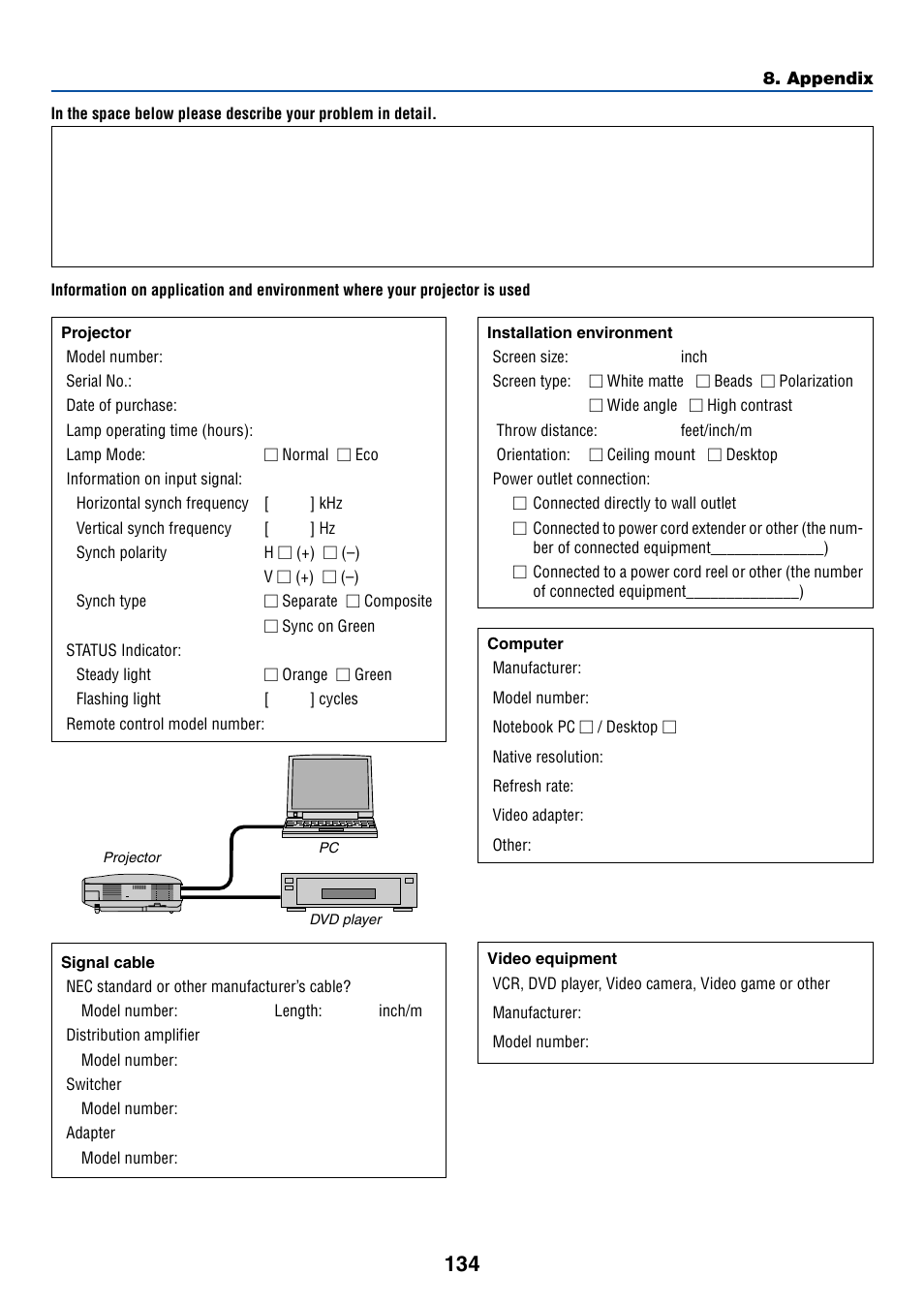 NEC LT265 User Manual | Page 141 / 145