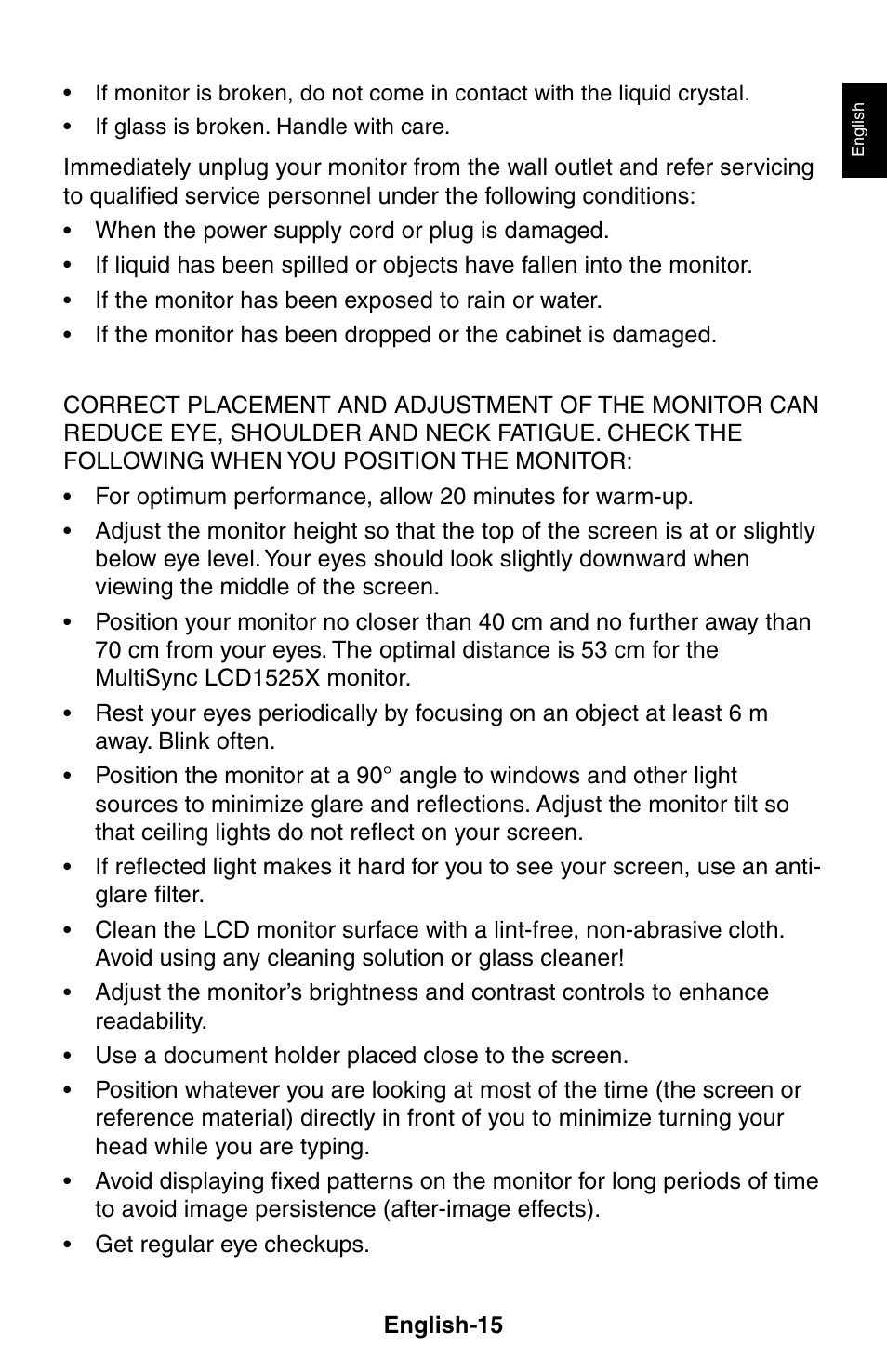 NEC LCD1525X User Manual | Page 16 / 30