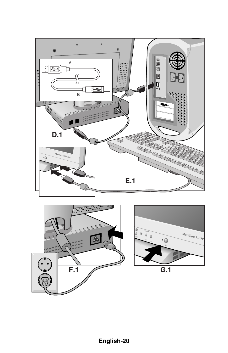 D.1 e.1 g.1 f.1 | NEC LCD1525X User Manual | Page 21 / 30