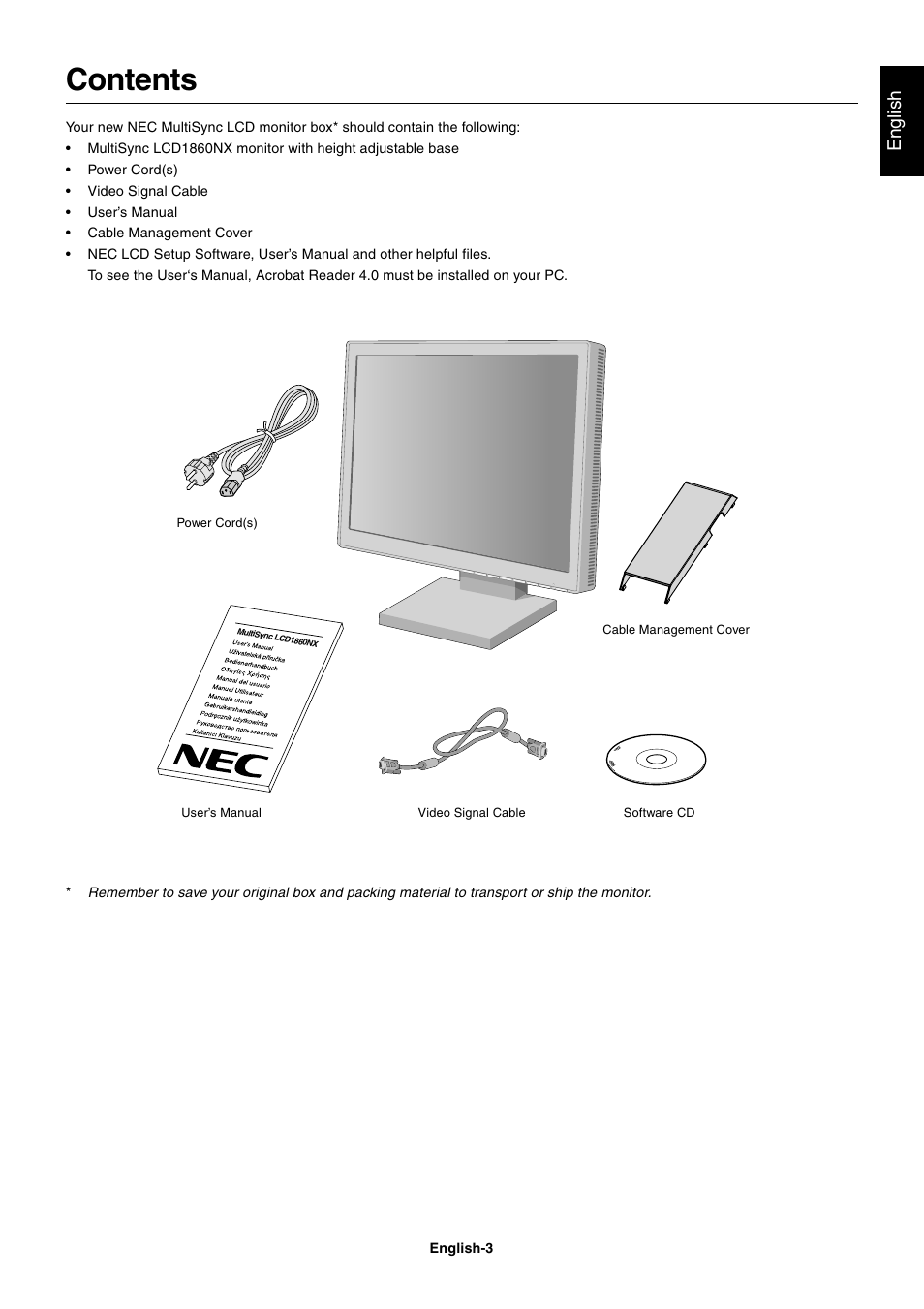 NEC LCD1860NX User Manual | Page 4 / 16