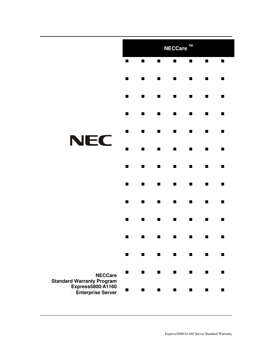 NEC 5800 User Manual | 10 pages