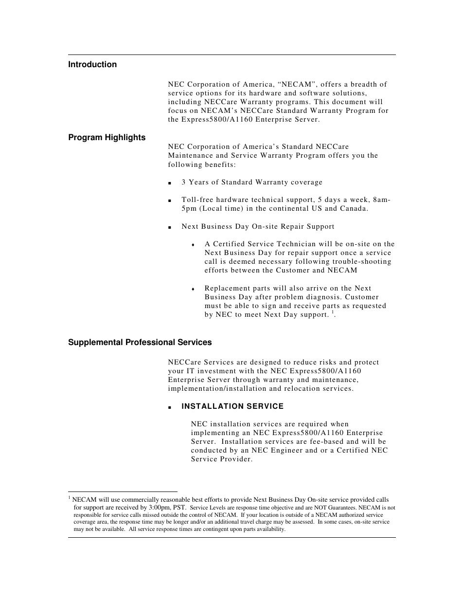 NEC 5800 User Manual | Page 4 / 10