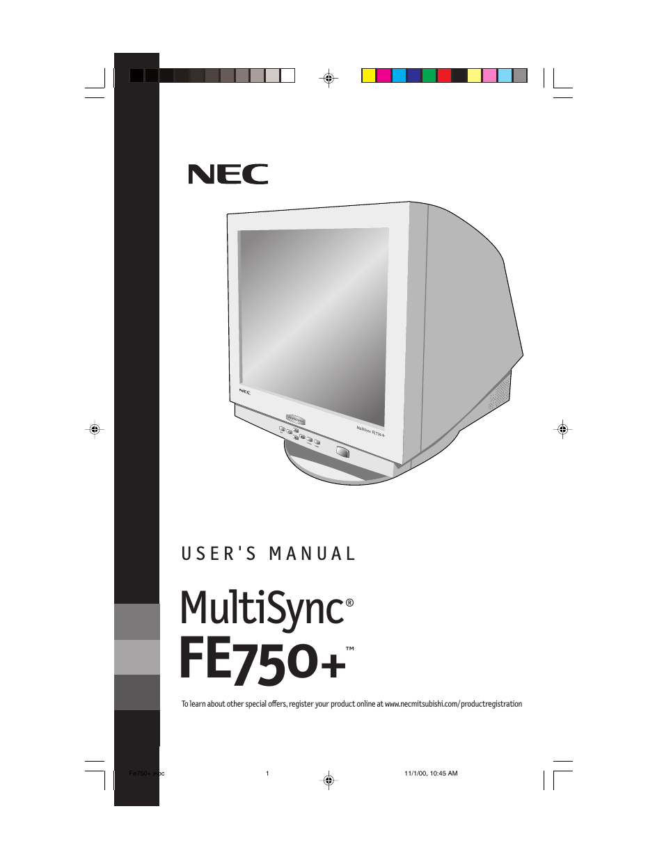 NEC FE750 Plus User Manual | 60 pages