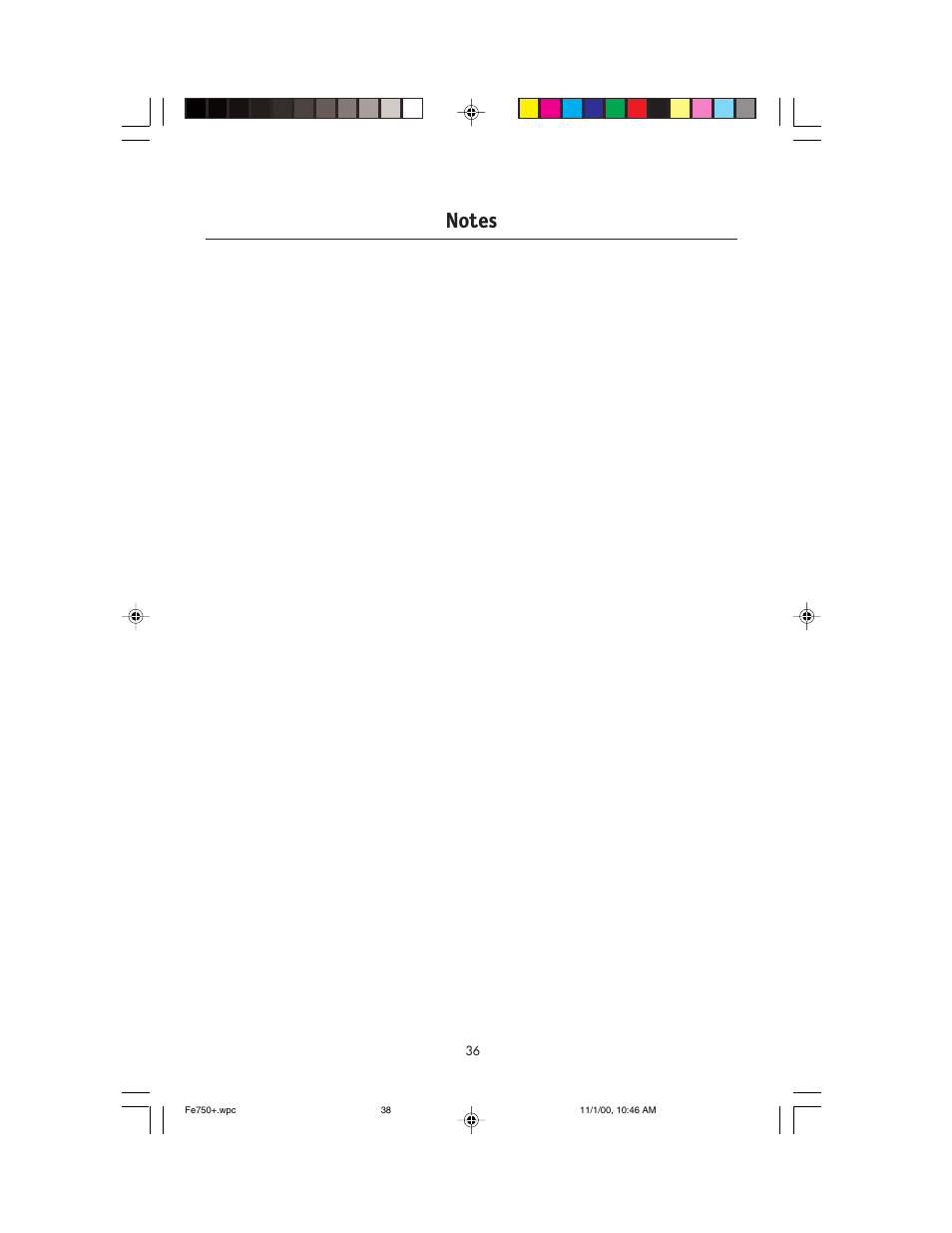 NEC FE750 Plus User Manual | Page 38 / 60