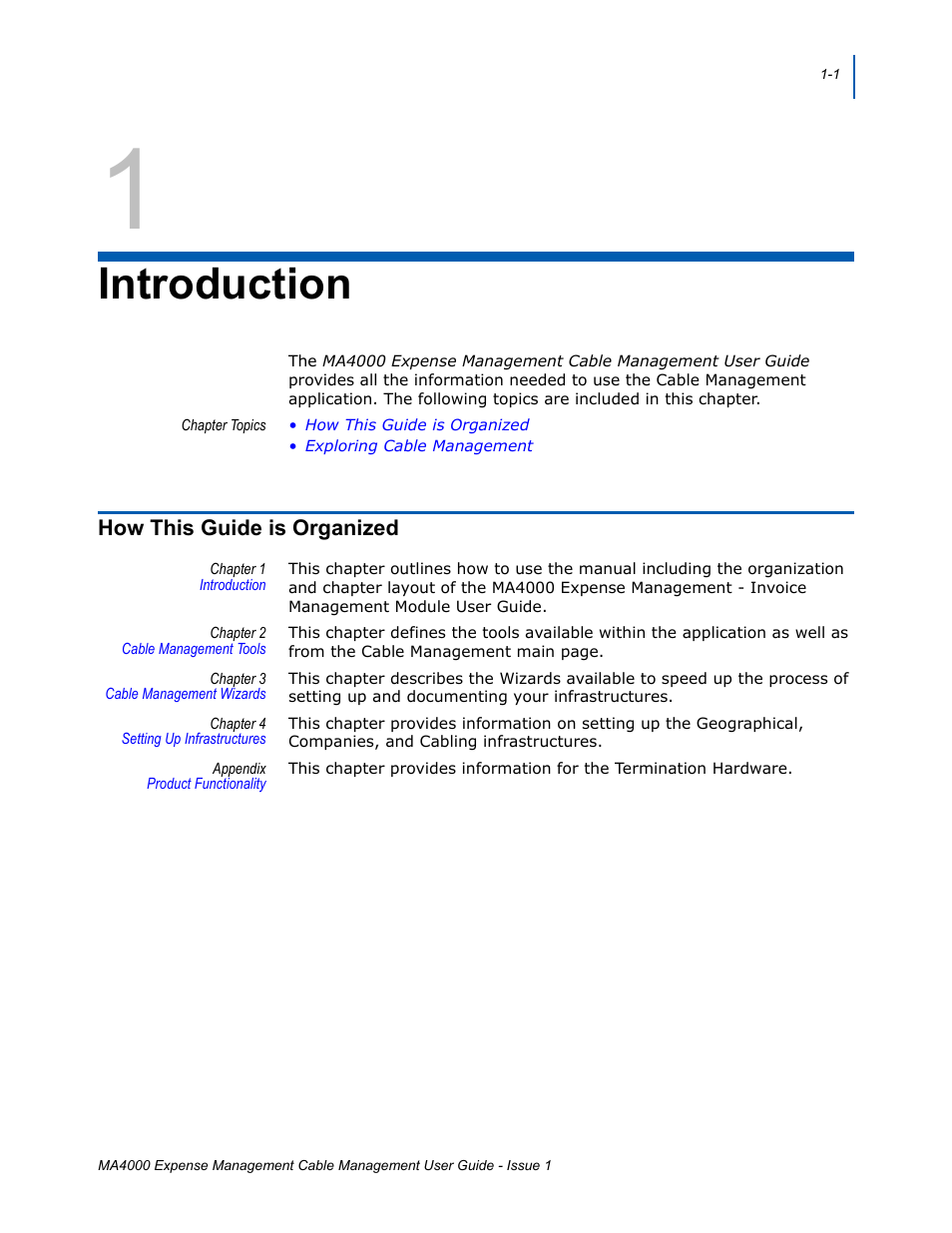 Introduction, How this guide is organized, How this guide is organized -1 | NEC MA4000 User Manual | Page 7 / 74