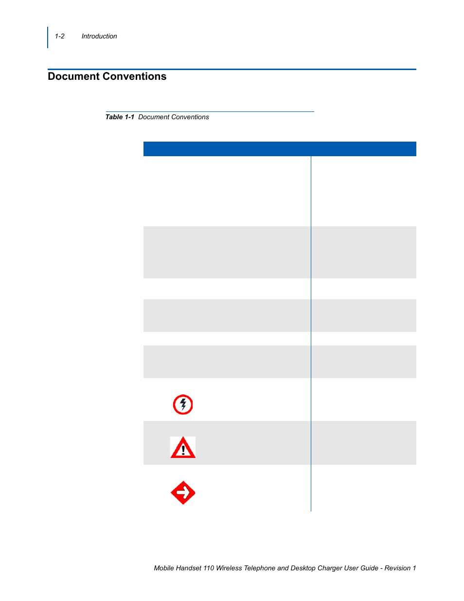 Document conventions, Document conventions -2 | NEC 110 User Manual | Page 22 / 44