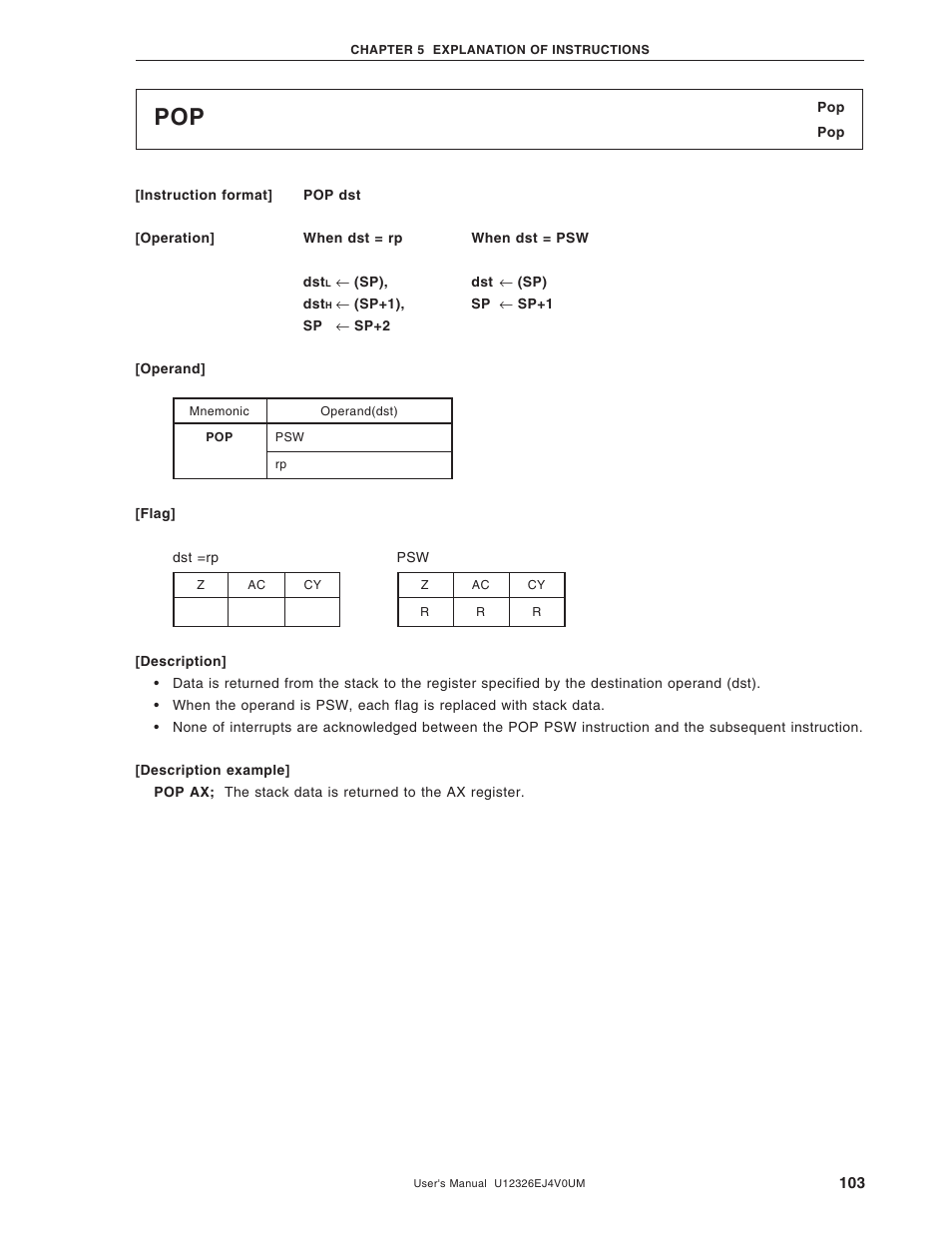 NEC 78K/0 Series User Manual | Page 103 / 129