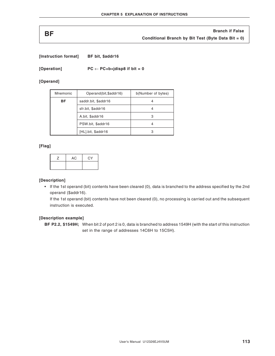 NEC 78K/0 Series User Manual | Page 113 / 129