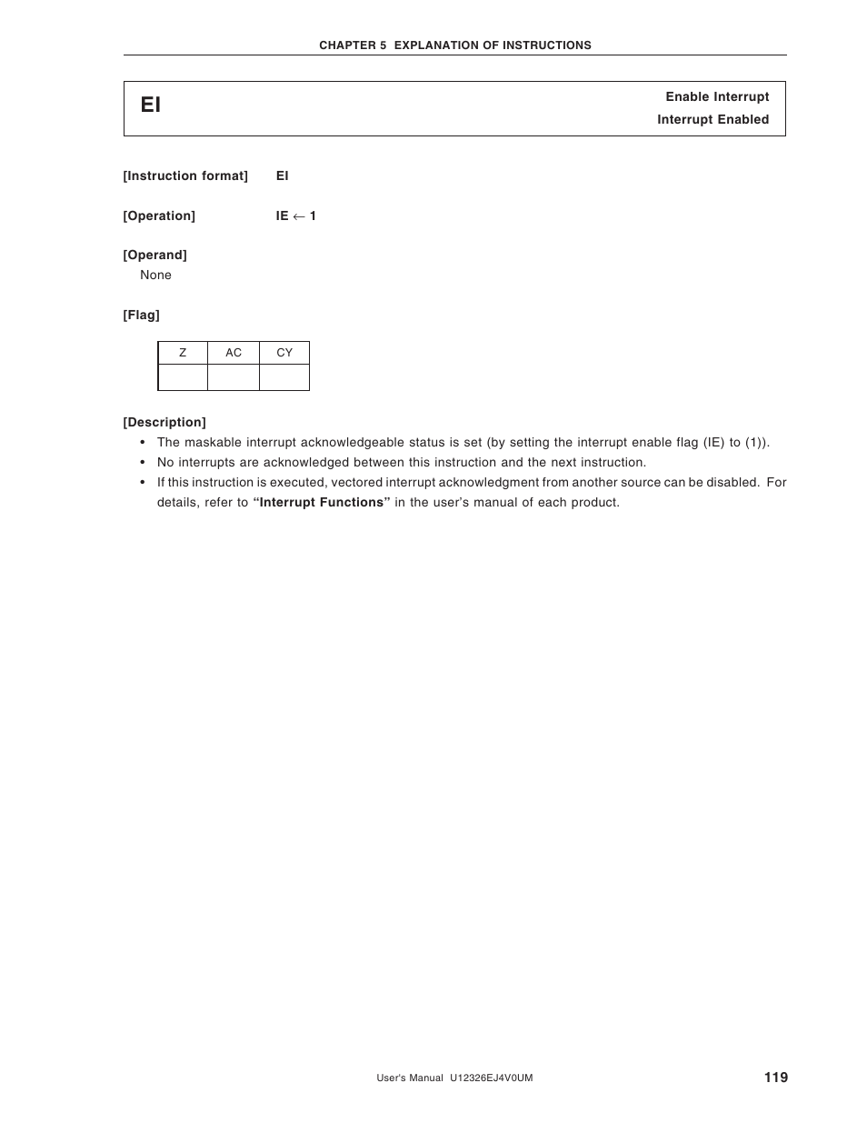 NEC 78K/0 Series User Manual | Page 119 / 129