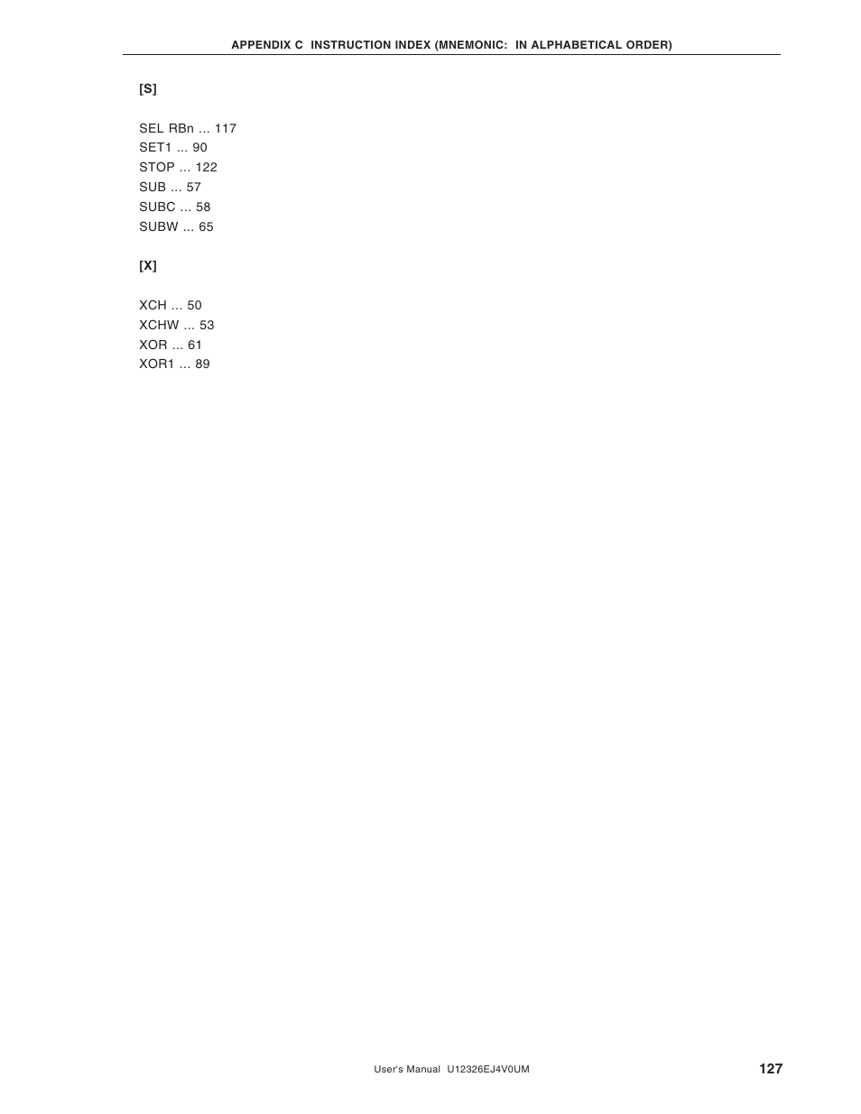 NEC 78K/0 Series User Manual | Page 127 / 129