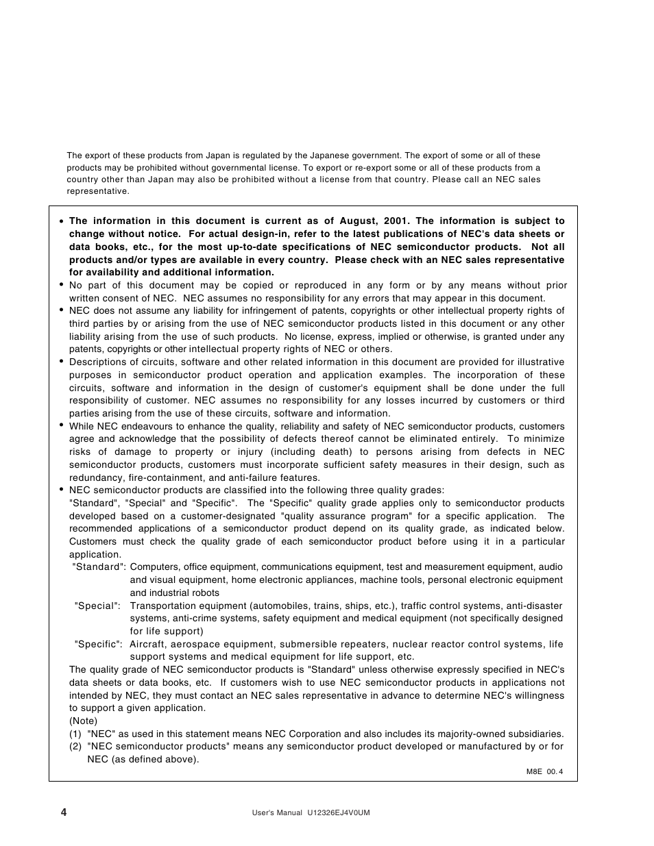 NEC 78K/0 Series User Manual | Page 4 / 129