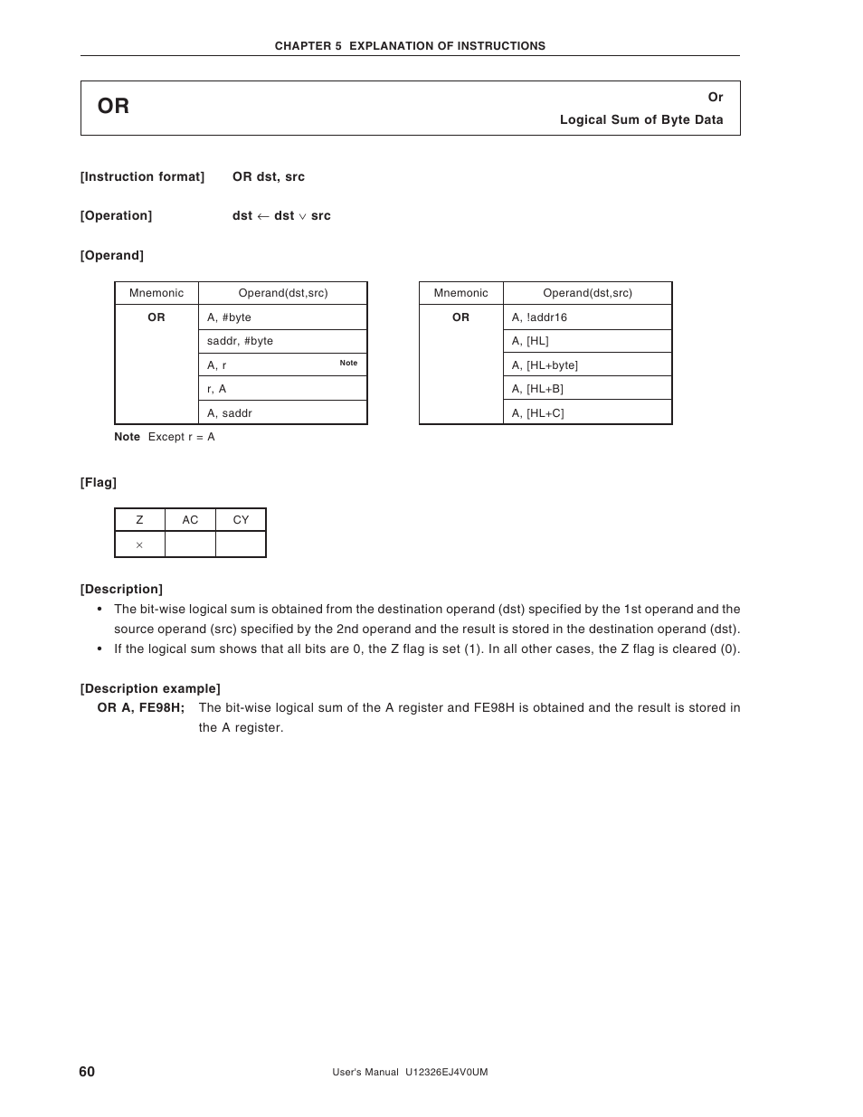 NEC 78K/0 Series User Manual | Page 60 / 129