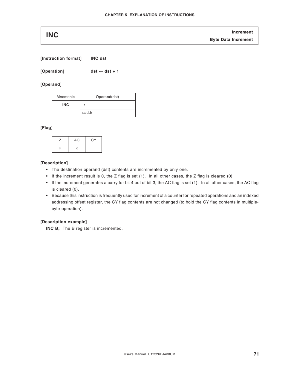 NEC 78K/0 Series User Manual | Page 71 / 129