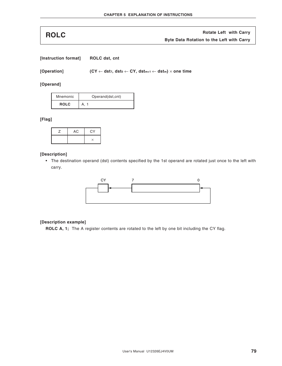 Rolc | NEC 78K/0 Series User Manual | Page 79 / 129