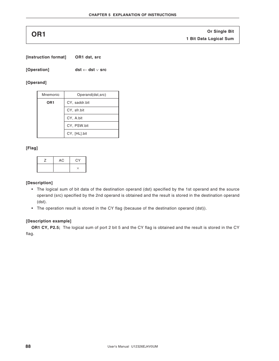 NEC 78K/0 Series User Manual | Page 88 / 129