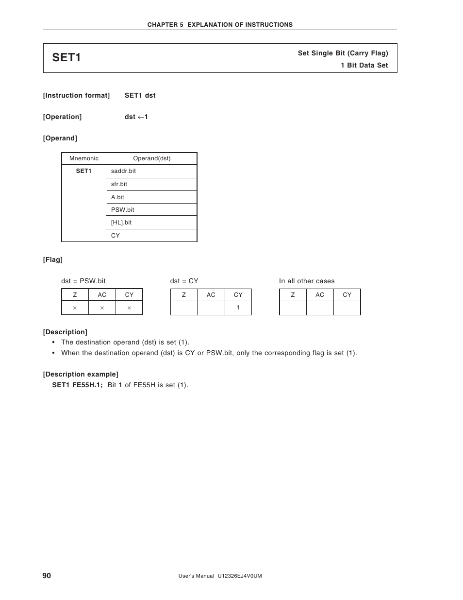 Set1 | NEC 78K/0 Series User Manual | Page 90 / 129