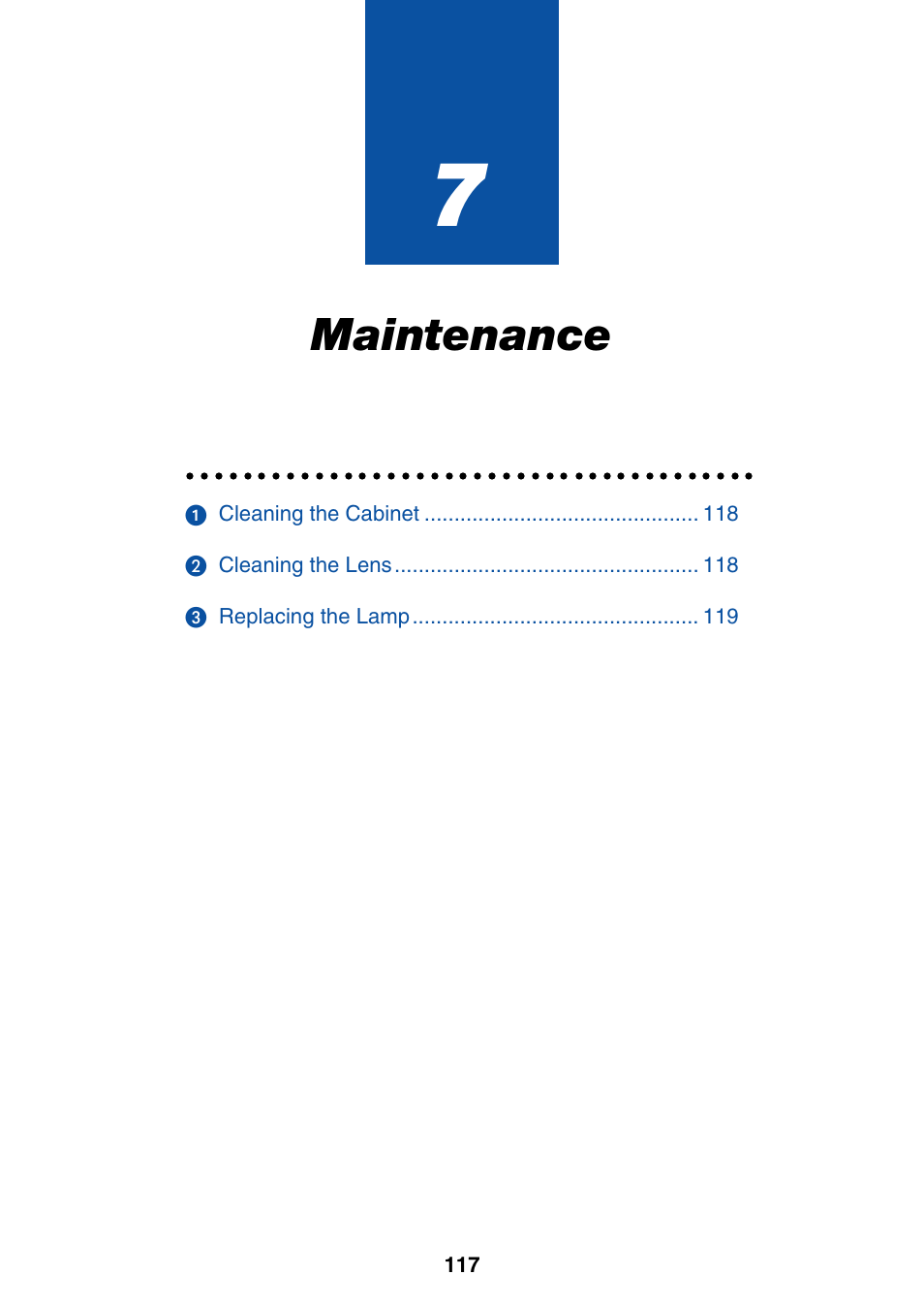 Maintenance | NEC LT245 User Manual | Page 124 / 145